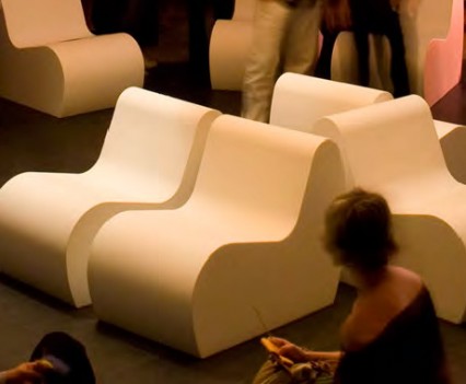 Moderne zachte lounge zetel